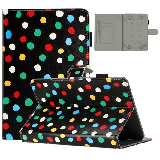 7 inch Dot Pattern Leather Tablet Case(Black Colorful Dot) - 7 inch by buy2fix | Online Shopping UK | buy2fix