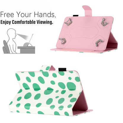 7 inch Dot Pattern Leather Tablet Case(White Green Dot) - 7 inch by buy2fix | Online Shopping UK | buy2fix