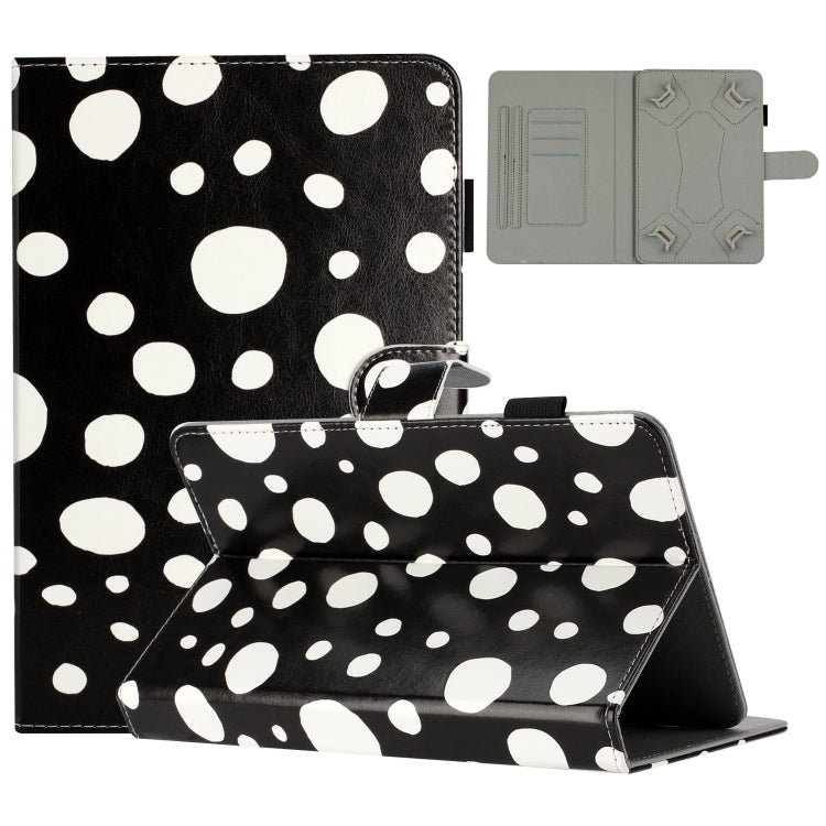 8 inch Dot Pattern Leather Tablet Case(Black White Dot) - 8 inch by buy2fix | Online Shopping UK | buy2fix