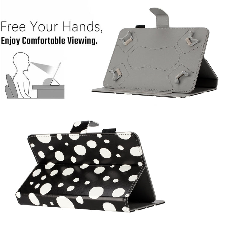 8 inch Dot Pattern Leather Tablet Case(Black White Dot) - 8 inch by buy2fix | Online Shopping UK | buy2fix