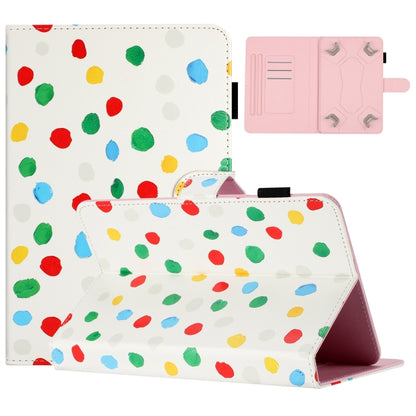 10 inch Dot Pattern Leather Tablet Case(White Colorful Dot) - 10 - 11 inch by buy2fix | Online Shopping UK | buy2fix