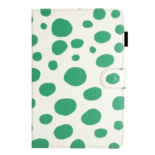 10 inch Dot Pattern Leather Tablet Case(White Green Dot) - 10 - 11 inch by buy2fix | Online Shopping UK | buy2fix