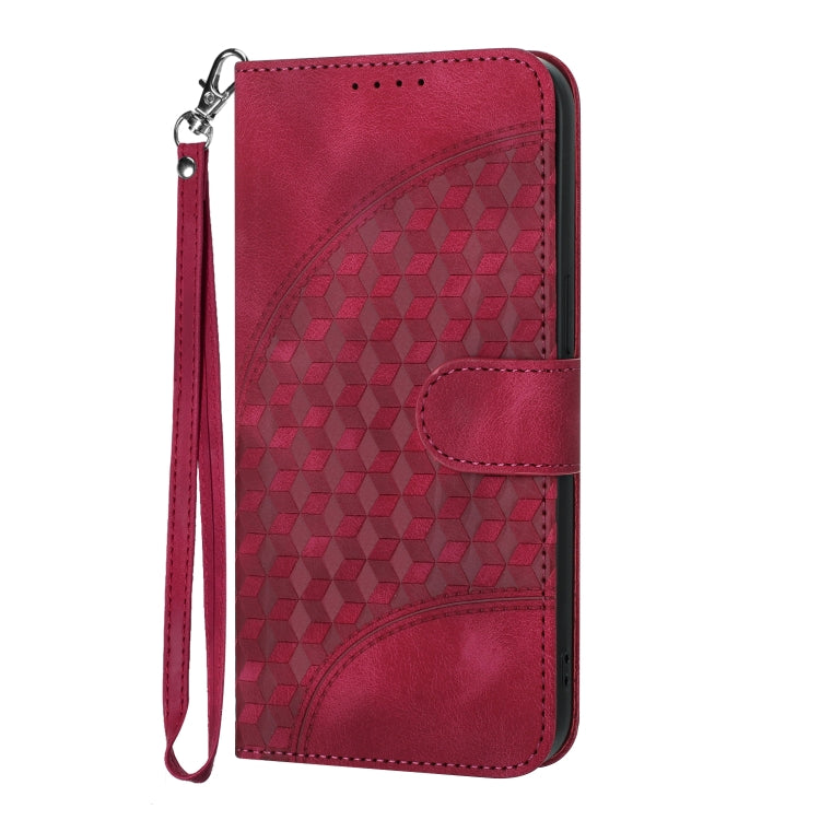 For OnePlus 11 Elephant Head Embossed Phone Leather Case with Lanyard(Rose Red) by buy2fix