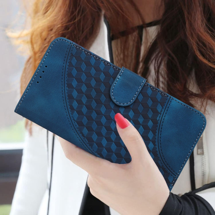 For OnePlus 11 Elephant Head Embossed Phone Leather Case with Lanyard(Royal Blue) by buy2fix