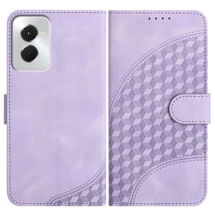 For Motorola Moto G Power 5G 2024 YX0060 Elephant Head Embossed Phone Leather Case with Lanyard(Light Purple) - Motorola Cases by buy2fix | Online Shopping UK | buy2fix