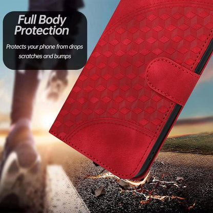 For Motorola Moto G Power 5G 2024 YX0060 Elephant Head Embossed Phone Leather Case with Lanyard(Red) - Motorola Cases by buy2fix | Online Shopping UK | buy2fix