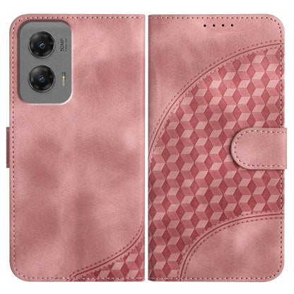 For Motorola Moto G Stylus 5G 2024 YX0060 Elephant Head Embossed Phone Leather Case with Lanyard(Pink) - Motorola Cases by buy2fix | Online Shopping UK | buy2fix