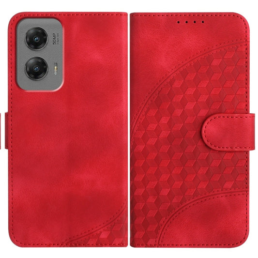 For Motorola Moto G Stylus 5G 2024 YX0060 Elephant Head Embossed Phone Leather Case with Lanyard(Red) - Motorola Cases by buy2fix | Online Shopping UK | buy2fix