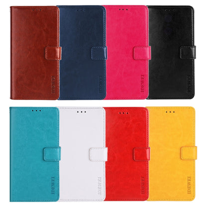 For iPhone 15 Plus idewei Crazy Horse Texture Leather Phone Case with Holder(Sky Blue) - iPhone 15 Plus Cases by idewei | Online Shopping UK | buy2fix