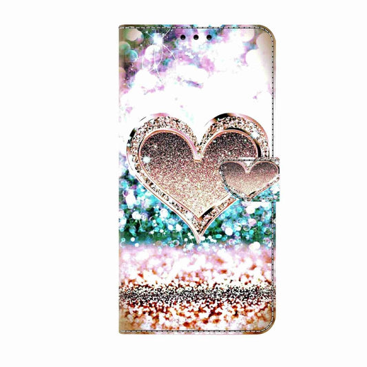 For Samsung Galaxy S24+ 5G Crystal 3D Shockproof Protective Leather Phone Case(Pink Diamond Heart) by buy2fix