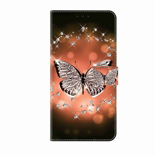 For Samsung Galaxy S24 Ultra 5G Crystal 3D Shockproof Protective Leather Phone Case(Crystal Butterfly) by buy2fix