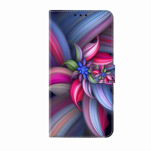 For Samsung Galaxy S24 Ultra 5G Crystal 3D Shockproof Protective Leather Phone Case(Colorful Flower) by buy2fix