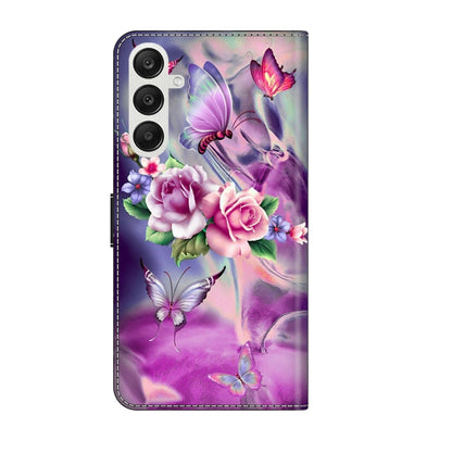 For Samsung Galaxy A35 5G Crystal 3D Shockproof Protective Leather Phone Case(Butterfly) - Galaxy Phone Cases by buy2fix | Online Shopping UK | buy2fix