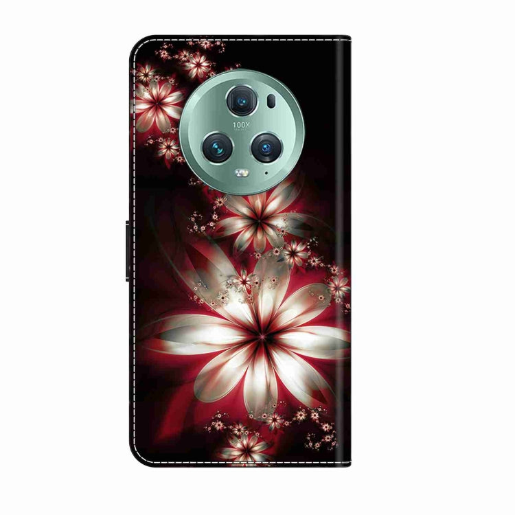 For Honor Magic5 Pro Crystal 3D Shockproof Protective Leather Phone Case(Fantastic Flower) - Honor Cases by buy2fix | Online Shopping UK | buy2fix