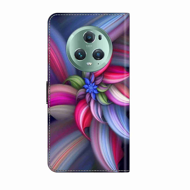 For Honor Magic5 Pro Crystal 3D Shockproof Protective Leather Phone Case(Colorful Flower) - Honor Cases by buy2fix | Online Shopping UK | buy2fix