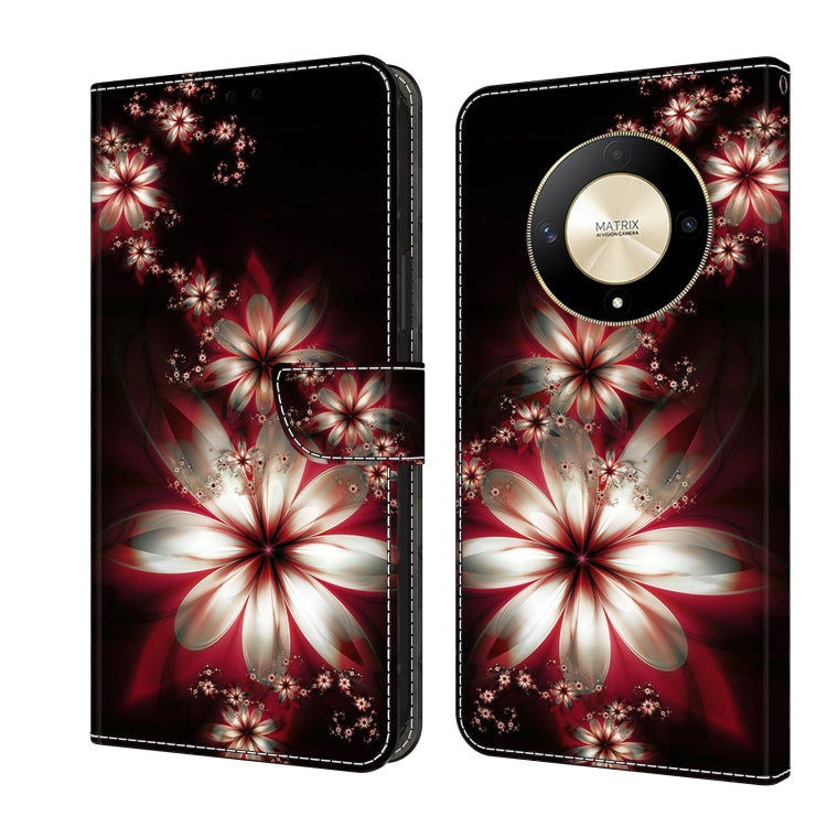 For Honor Magic6 Lite Crystal 3D Shockproof Protective Leather Phone Case(Fantastic Flower) - Honor Cases by buy2fix | Online Shopping UK | buy2fix