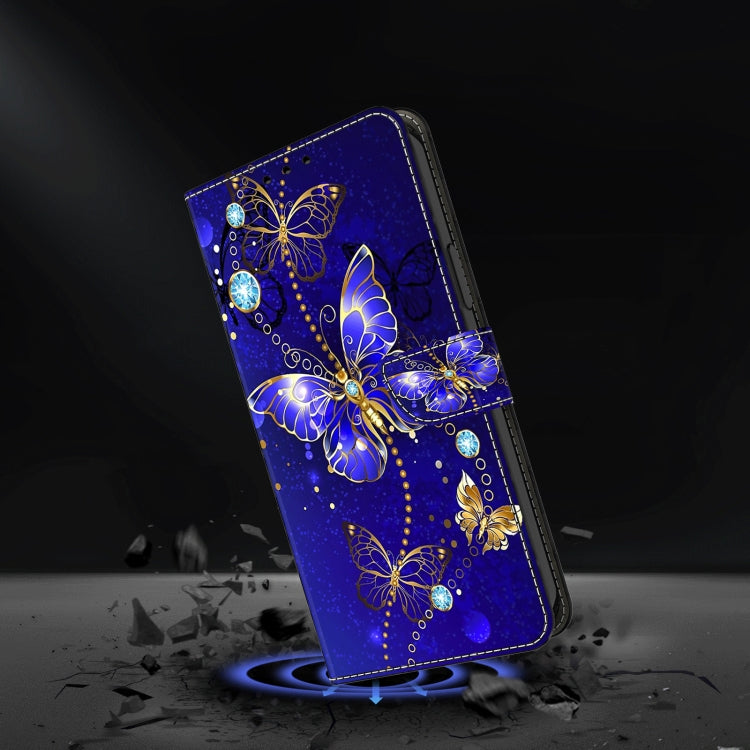 For Honor Magic6 Lite Crystal 3D Shockproof Protective Leather Phone Case(Diamond Butterfly) - Honor Cases by buy2fix | Online Shopping UK | buy2fix