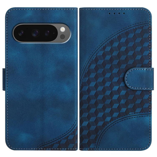 For Google Pixel 10 Pro XL Elephant Head Embossed Phone Leather Case with Lanyard(Royal Blue) - Google Cases by buy2fix | Online Shopping UK | buy2fix