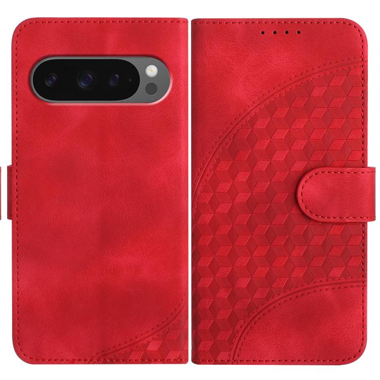 For Google Pixel 10 Pro XL Elephant Head Embossed Phone Leather Case with Lanyard(Red) - Google Cases by buy2fix | Online Shopping UK | buy2fix