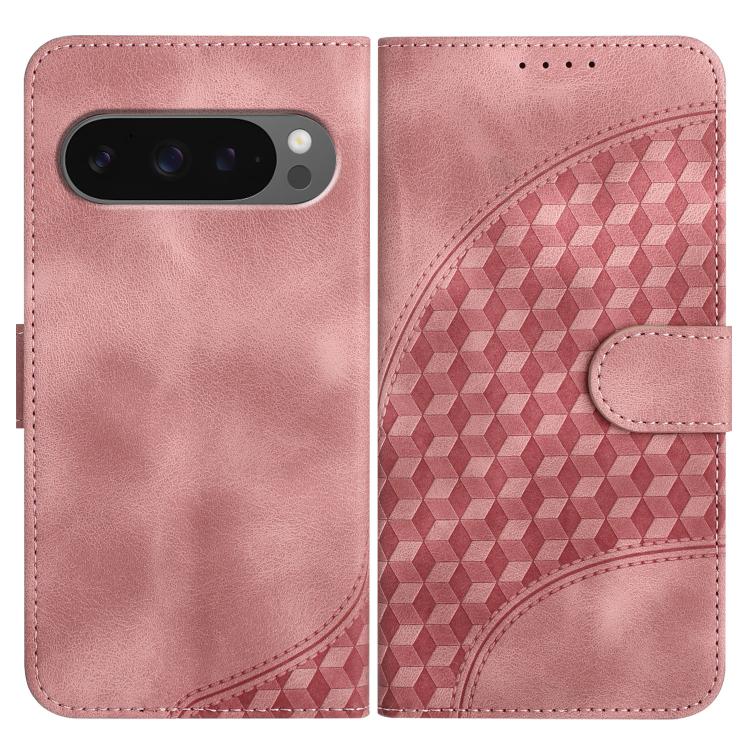 For Google Pixel 10 / Pixel 10 Pro Elephant Head Embossed Phone Leather Case with Lanyard(Pink) - Google Cases by buy2fix | Online Shopping UK | buy2fix