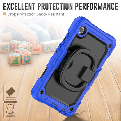 For Samsung Galaxy Tab A9 Handle Silicone Hydric PC Tablet Case with Shoulder Strap(Dark Blue) - Galaxy Tab A9 by buy2fix | Online Shopping UK | buy2fix