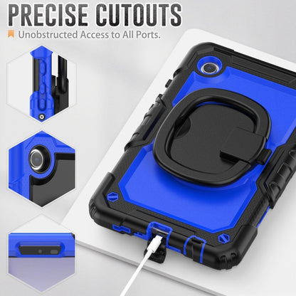 For Samsung Galaxy Tab A9 Handle Silicone Hydric PC Tablet Case with Shoulder Strap(Dark Blue) - Galaxy Tab A9 by buy2fix | Online Shopping UK | buy2fix