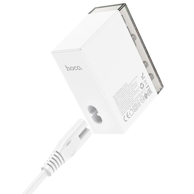 Hoco N36 Fuerza PD65W USB-C / Type-C + USB-A Six Port Desktop Charger, EU Plug(White) - USB Charger by hoco | Online Shopping UK | buy2fix