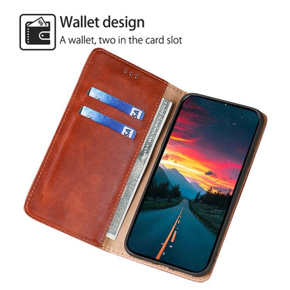 For Xiaomi 14 Pro Gloss Oil Solid Color Magnetic Leather Phone Case(Brown) - 14 Pro Cases by buy2fix | Online Shopping UK | buy2fix