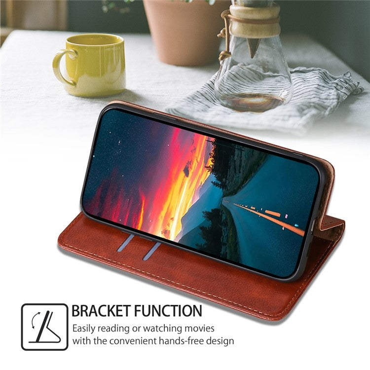 For Xiaomi 14 Pro Gloss Oil Solid Color Magnetic Leather Phone Case(Brown) - 14 Pro Cases by buy2fix | Online Shopping UK | buy2fix