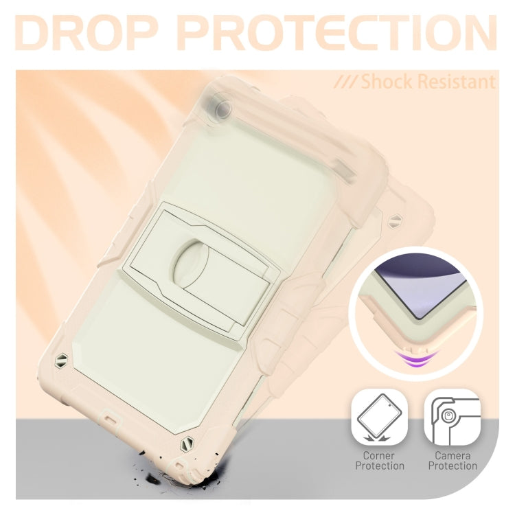 For Samsung Galaxy Tab A9+ Silicone Hydric PC Tablet Case with Shoulder Strap & Holder(Rose Gold) - Galaxy Tab A9+ by buy2fix | Online Shopping UK | buy2fix