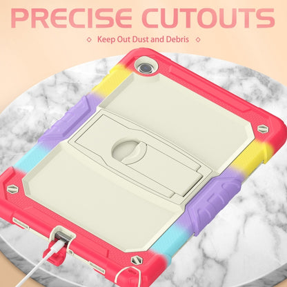 For Samsung Galaxy Tab A9+ Silicone Hydric PC Tablet Case with Shoulder Strap & Holder(Colorful Red) - Galaxy Tab A9+ by buy2fix | Online Shopping UK | buy2fix