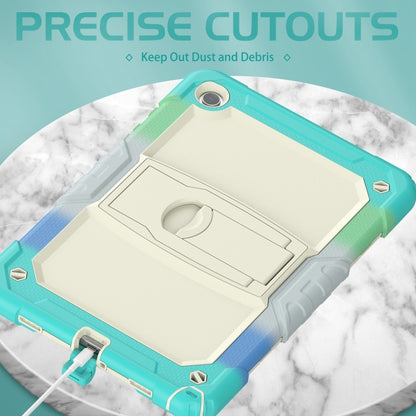 For Samsung Galaxy Tab A9+ Silicone Hydric PC Tablet Case with Shoulder Strap & Holder(Colorful Light Blue) - Galaxy Tab A9+ by buy2fix | Online Shopping UK | buy2fix