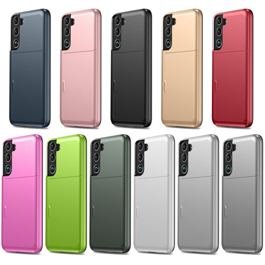 For Samsung Galaxy S25 Ultra 5G Shockproof Armor Phone Case with Card Slot(Rose Red) by buy2fix