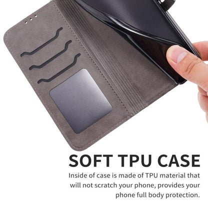 For Google Pixel 10 / 10 Pro Embossed Happy Cat Pattern Flip Leather Phone Case(Grey) - Google Cases by buy2fix | Online Shopping UK | buy2fix