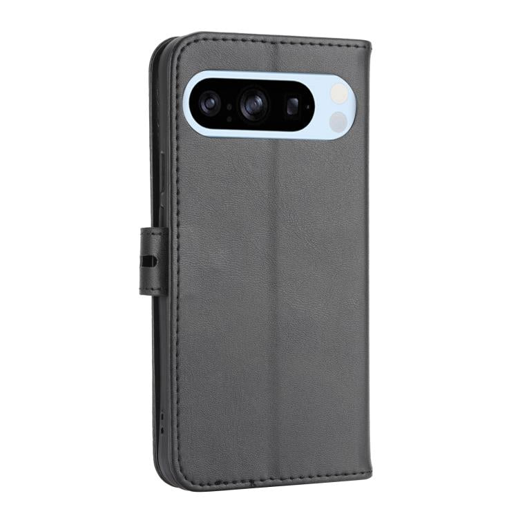 For Google Pixel 10 Pro XL Embossed Happy Cat Pattern Flip Leather Phone Case(Black) - Google Cases by buy2fix | Online Shopping UK | buy2fix