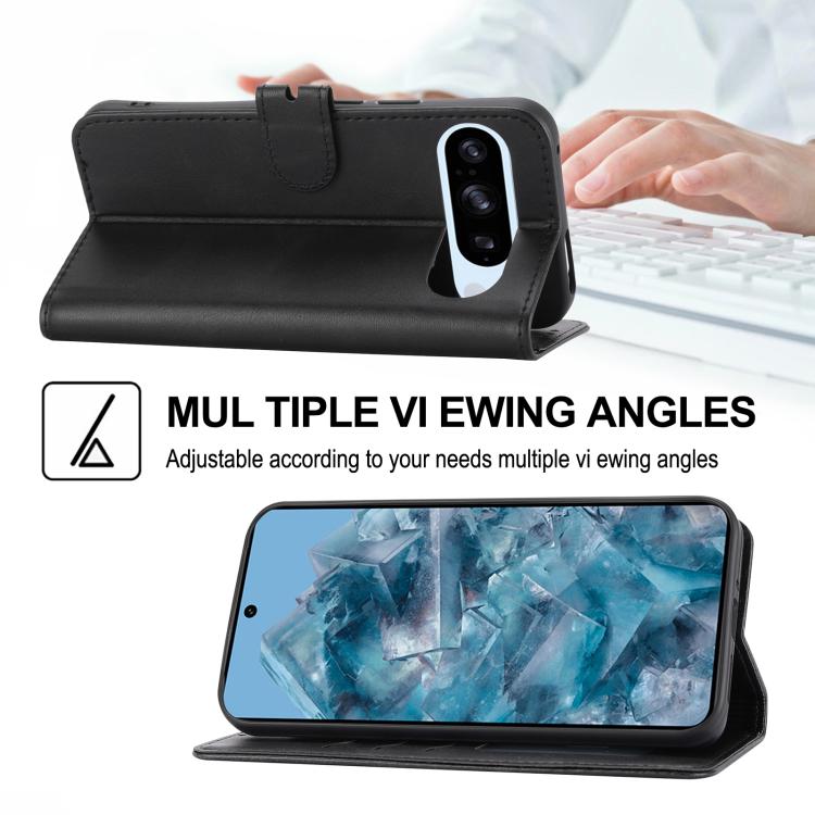 For Google Pixel 10 Pro XL Embossed Happy Cat Pattern Flip Leather Phone Case(Black) - Google Cases by buy2fix | Online Shopping UK | buy2fix