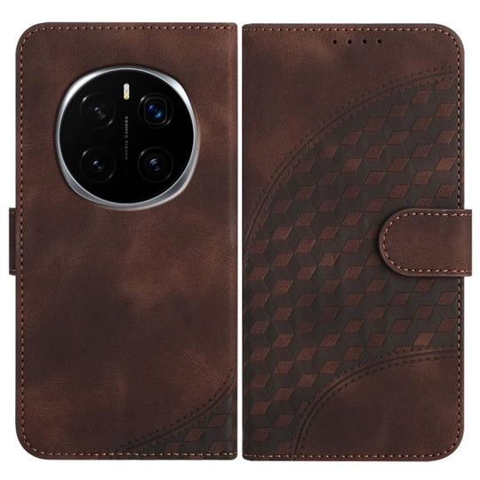 For Honor Magic7 Pro Elephant Head Embossed Phone Leather Case with Lanyard(Coffee)