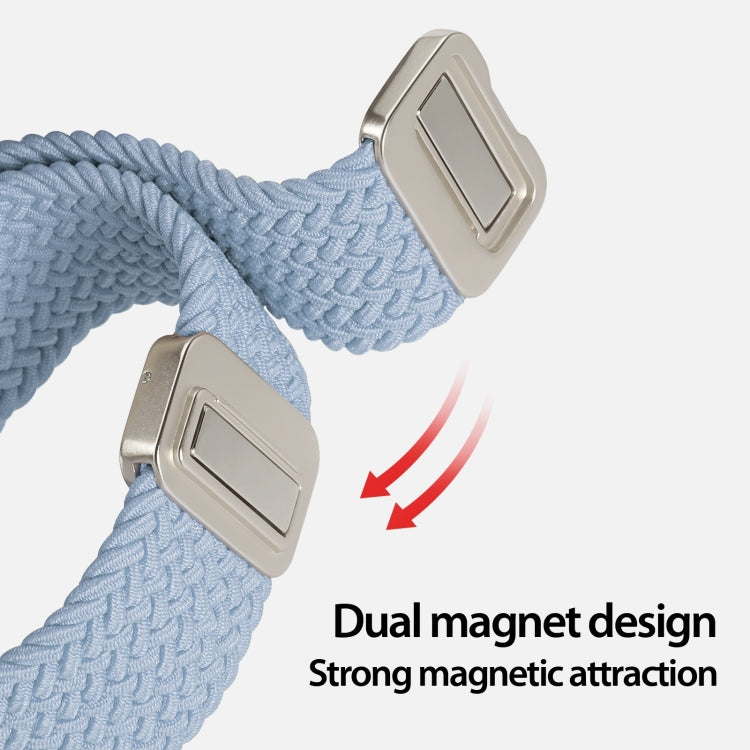 For Apple Watch Series 10 42mm DUX DUCIS Mixture Pro Series Magnetic Buckle Nylon Braid Watch Band(Light Blue) - Watch Bands by DUX DUCIS | Online Shopping UK | buy2fix