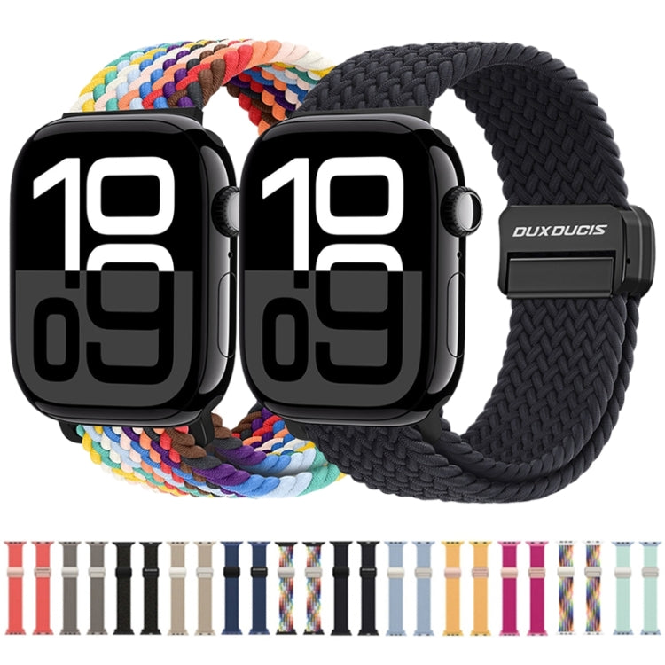 For Apple Watch Series 6 44mm DUX DUCIS Mixture Pro Series Magnetic Buckle Nylon Braid Watch Band(New Rainbow) - Watch Bands by DUX DUCIS | Online Shopping UK | buy2fix