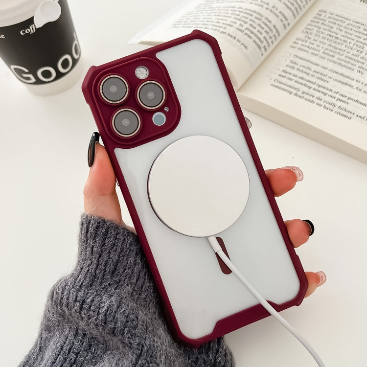 For iPhone 11 Colorful Two-Color Lens Film MagSafe Magnetic Horn Acrylic+TPU Case(Grey) by buy2fix