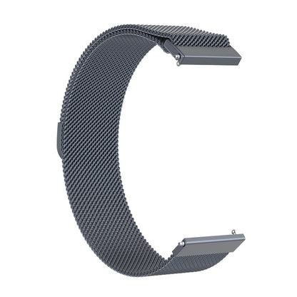 For Huami Amazfit GTS 20mm / Bip U Pro Milanese Magnetic Metal Watch Band (Dark Gray) - Watch Bands by buy2fix | Online Shopping UK | buy2fix