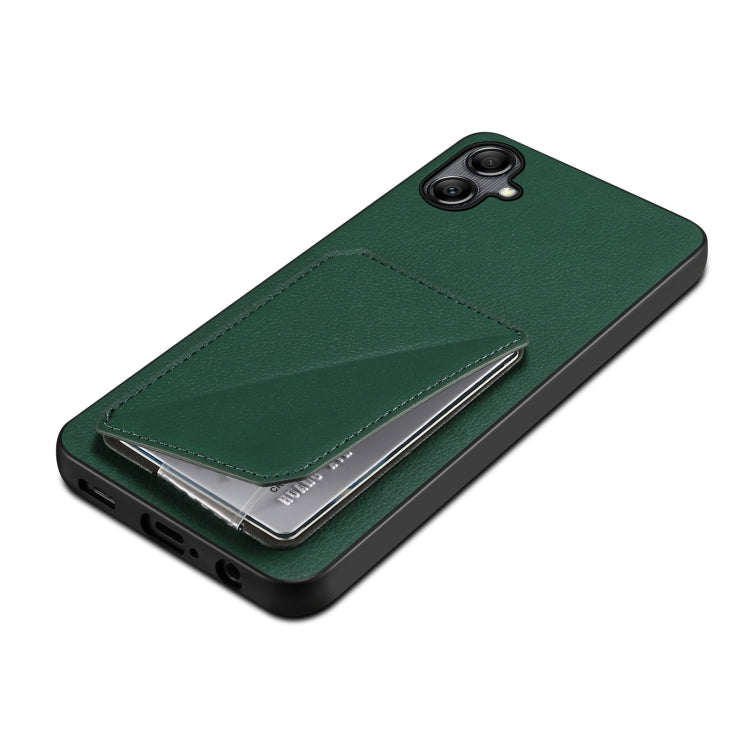 For Samsung Galaxy A13 5G Denior Imitation Calf Leather Back Phone Case with Holder(Green) - Galaxy Phone Cases by Denior | Online Shopping UK | buy2fix