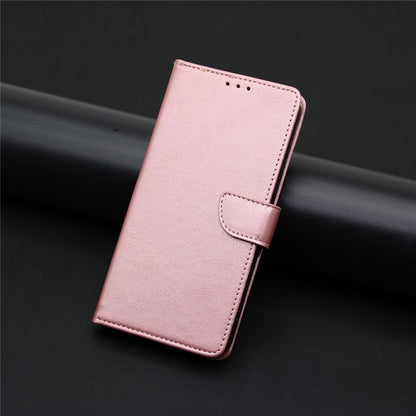 For Motorola Moto G Play 4G 2024 Calf Texture Buckle Flip Leather Phone Case(Rose Gold) - Motorola Cases by buy2fix | Online Shopping UK | buy2fix
