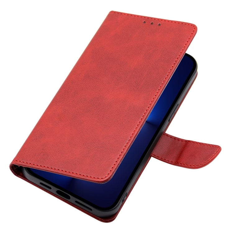 For Motorola Moto G Play 4G 2024 Calf Texture Buckle Flip Leather Phone Case(Red) - Motorola Cases by buy2fix | Online Shopping UK | buy2fix