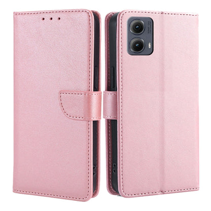 For Motorola Edge 5G 2024 Calf Texture Buckle Flip Leather Phone Case(Rose Gold) by buy2fix