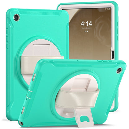 For Samsung Galaxy Tab A9+ / X210 Spider Wheel Silicone Hybrid PC Tablet Case(Mint Green) by buy2fix