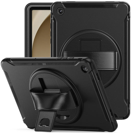 For Samsung Galaxy Tab A9+ / X210 Spider Wheel Silicone Hybrid PC Tablet Case(Black) - Galaxy Tab A9+ by buy2fix | Online Shopping UK | buy2fix