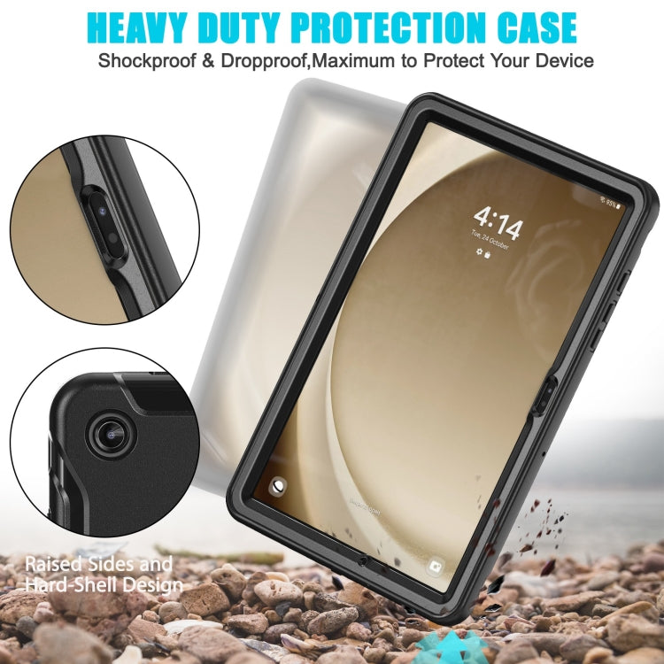 For Samsung Galaxy Tab A9+ / X210 Spider Wheel Silicone Hybrid PC Tablet Case(Black) - Galaxy Tab A9+ by buy2fix | Online Shopping UK | buy2fix