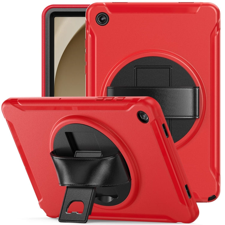 For Samsung Galaxy Tab A9+ / X210 Spider Wheel Silicone Hybrid PC Tablet Case(Red) - Galaxy Tab A9+ by buy2fix | Online Shopping UK | buy2fix
