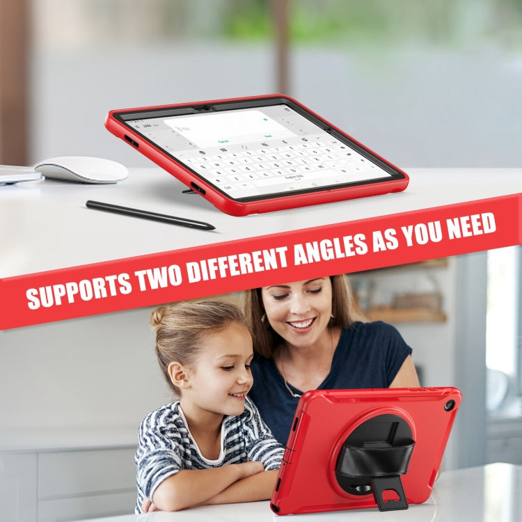 For Samsung Galaxy Tab A9+ / X210 Spider Wheel Silicone Hybrid PC Tablet Case(Red) - Galaxy Tab A9+ by buy2fix | Online Shopping UK | buy2fix